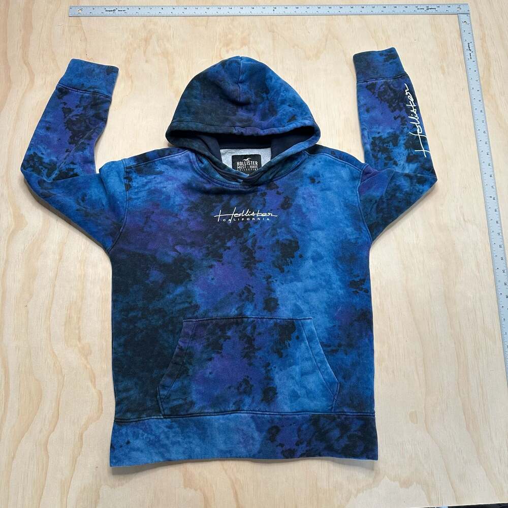 Hollister california Hoodie Sweatshirt size xs Pullover Fleece Tie Dye Rare